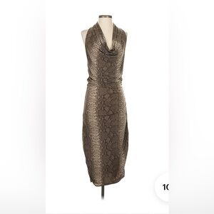 Michael Michael Kors Snakeskin Patterned Midi Dress  Sz M  NWT